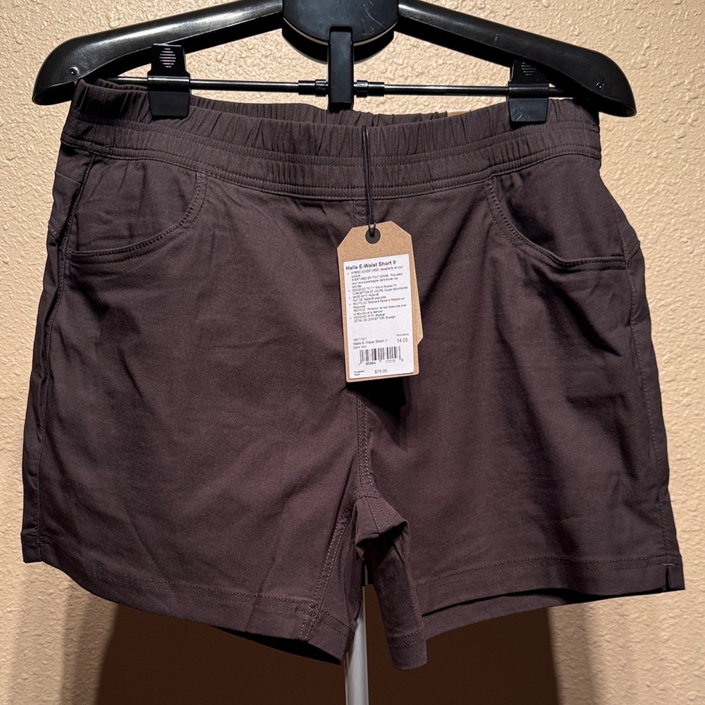Women’s size 14 hiking shorts dark gray elastic waist stretchy relaxed fit $75 - Picture 2 of 12